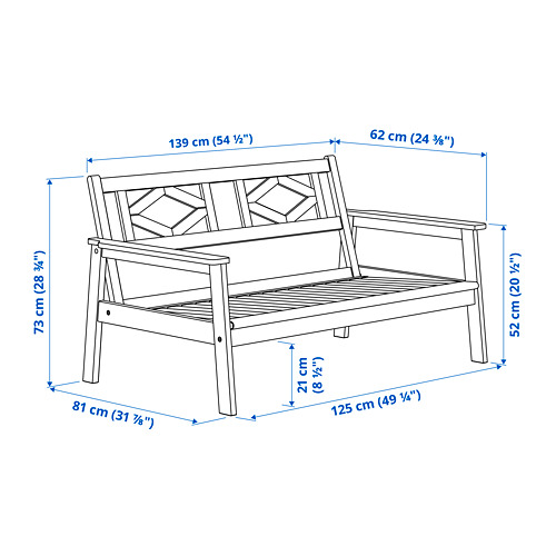 BONDHOLMEN 2-seat sofa, outdoor
