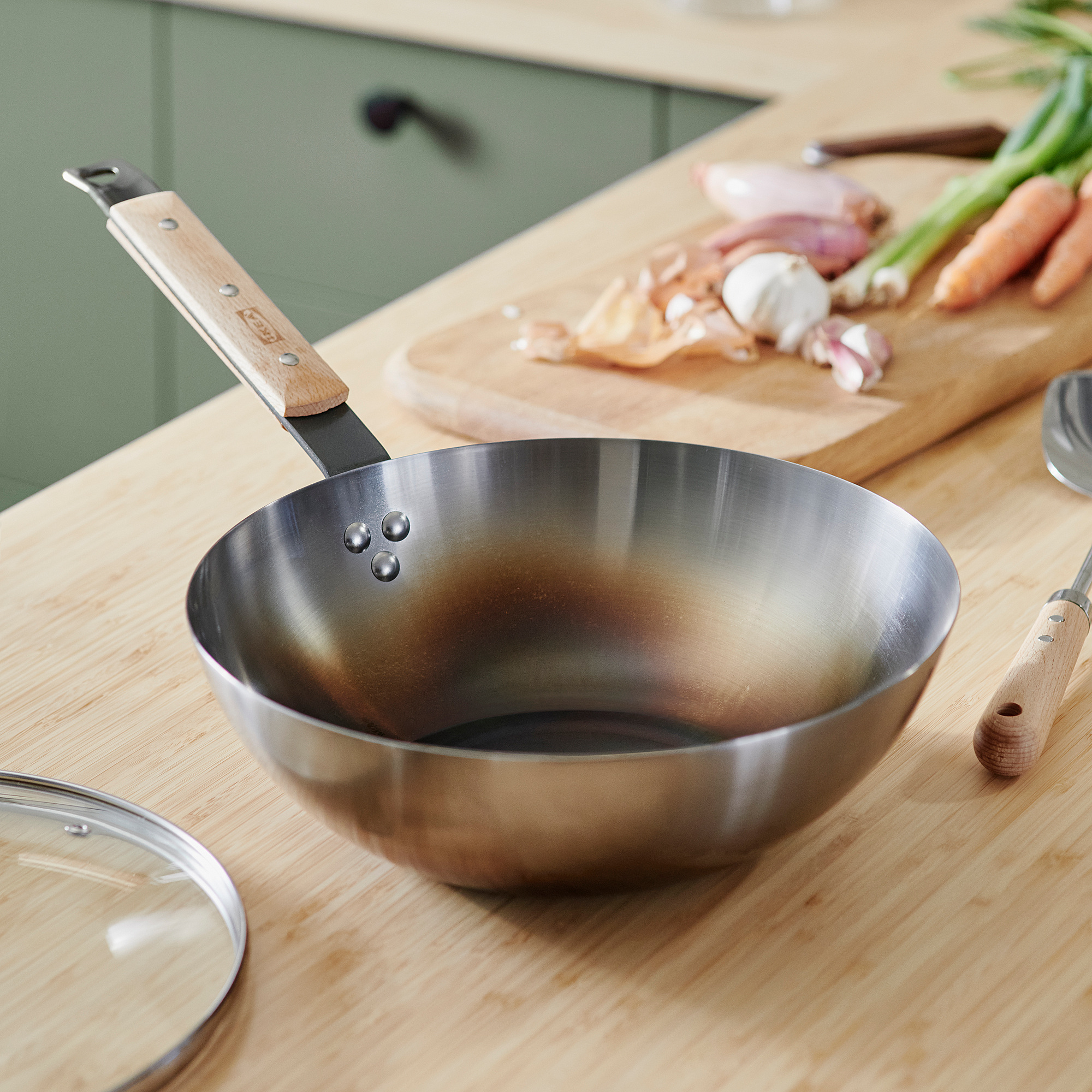 VARDAGEN wok with lid