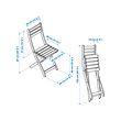 ASKHOLMEN table f wall+2 fold chairs, outdoor