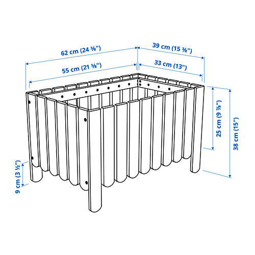 ASKHOLMEN flower box w trellis, outdoor