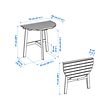 ASKHOLMEN table f wall+2 fold chairs, outdoor