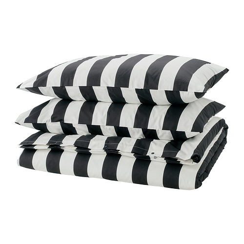 SLÅNHÖSTMAL duvet cover and 2 pillowcases