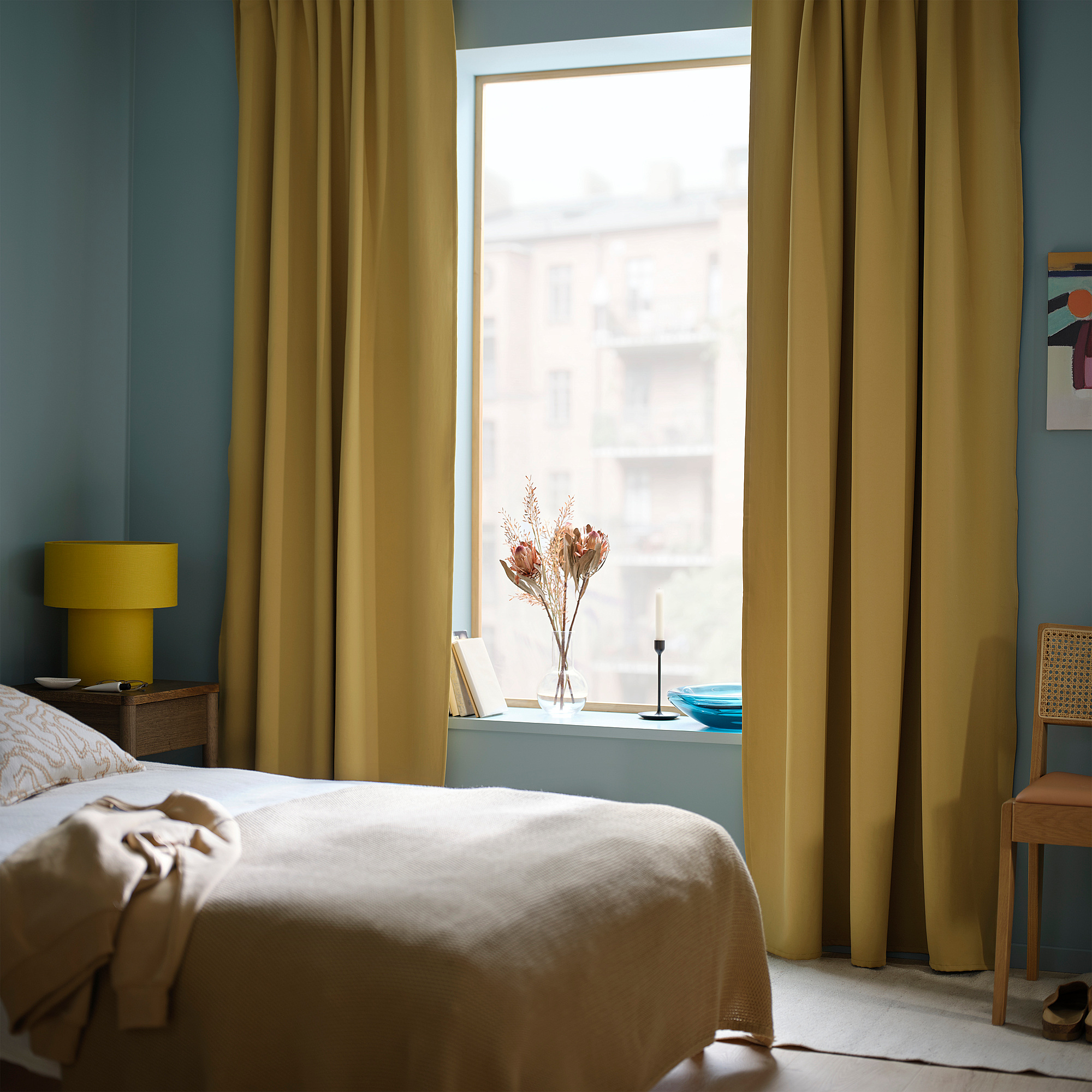 MAJGULL room darkening curtains, 1 pair