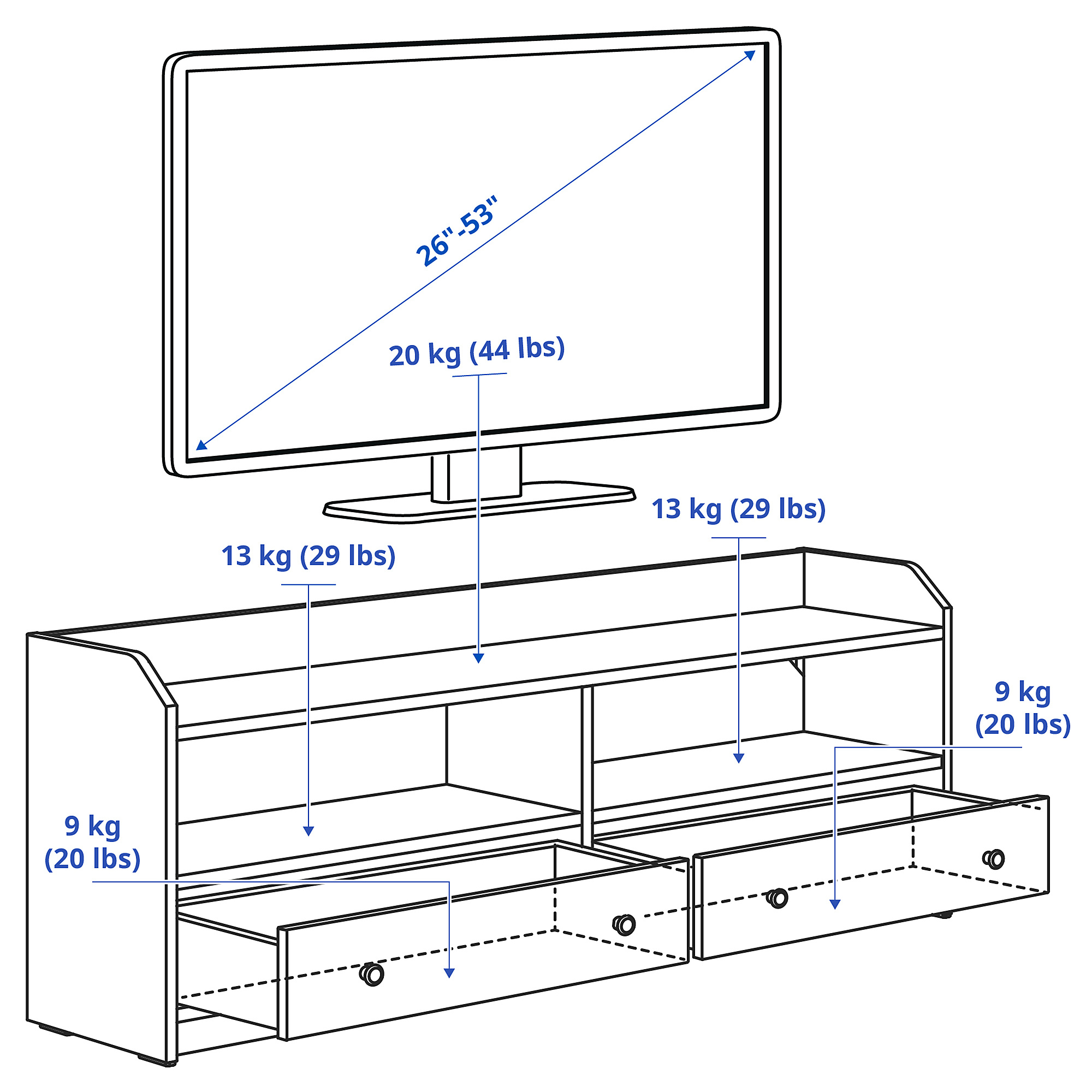 HAUGA TV bench