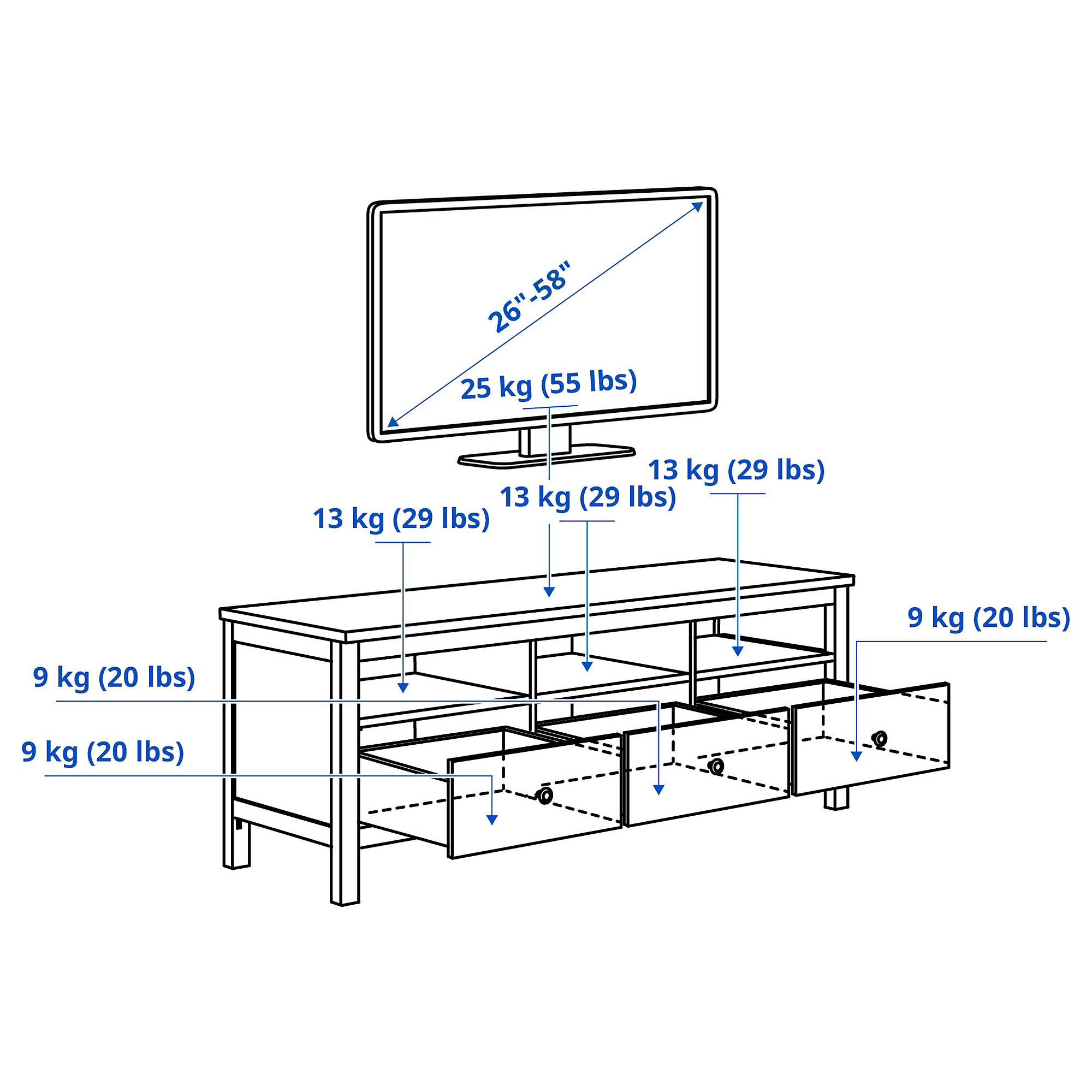 HEMNES TV bench