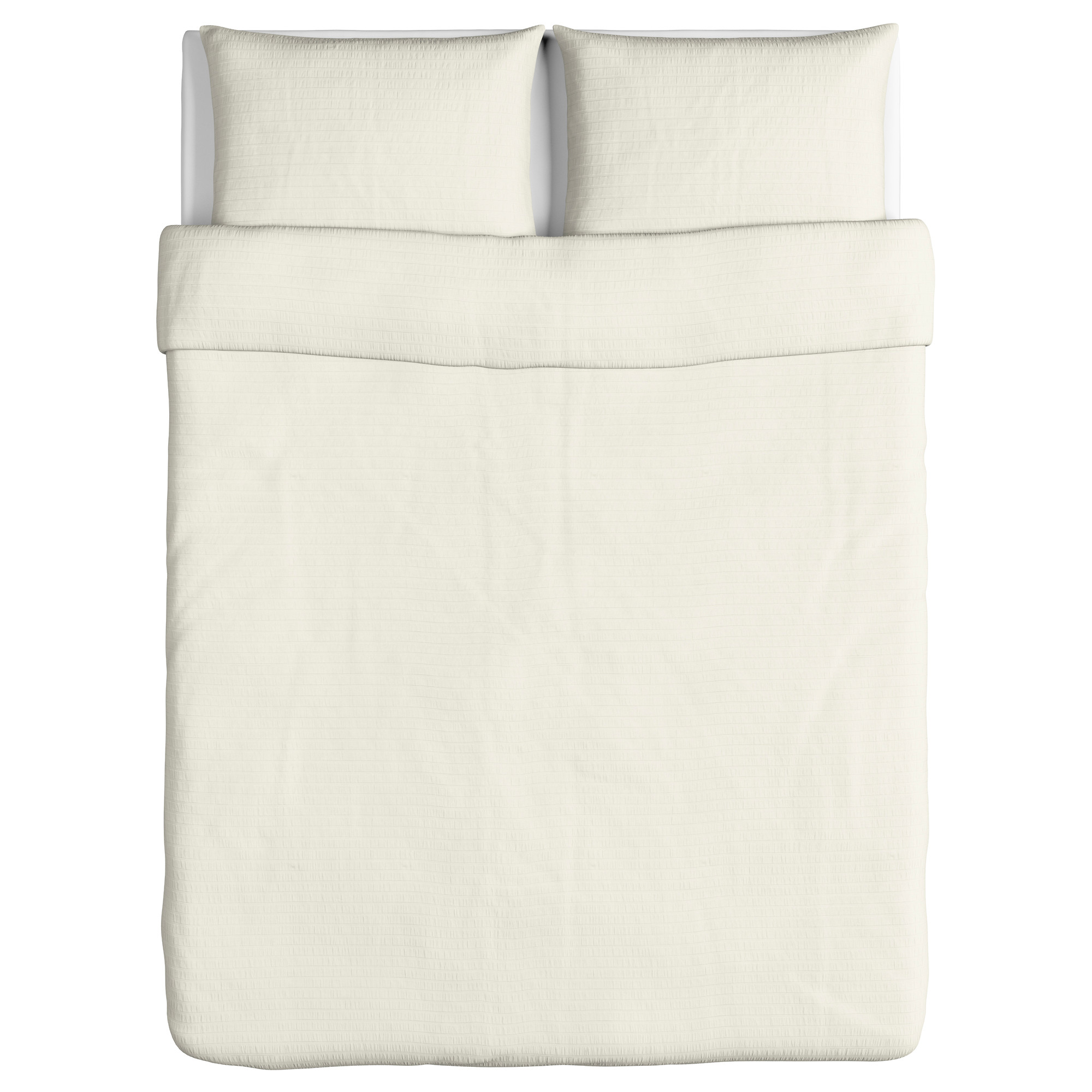 OFELIA VASS quilt cover and 2 pillowcases, white, 200x200/50x80 cm