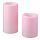GODAFTON - LED block candle in/out, set of 2, battery-operated pink | IKEA Hong Kong and Macau - PE700489_S1