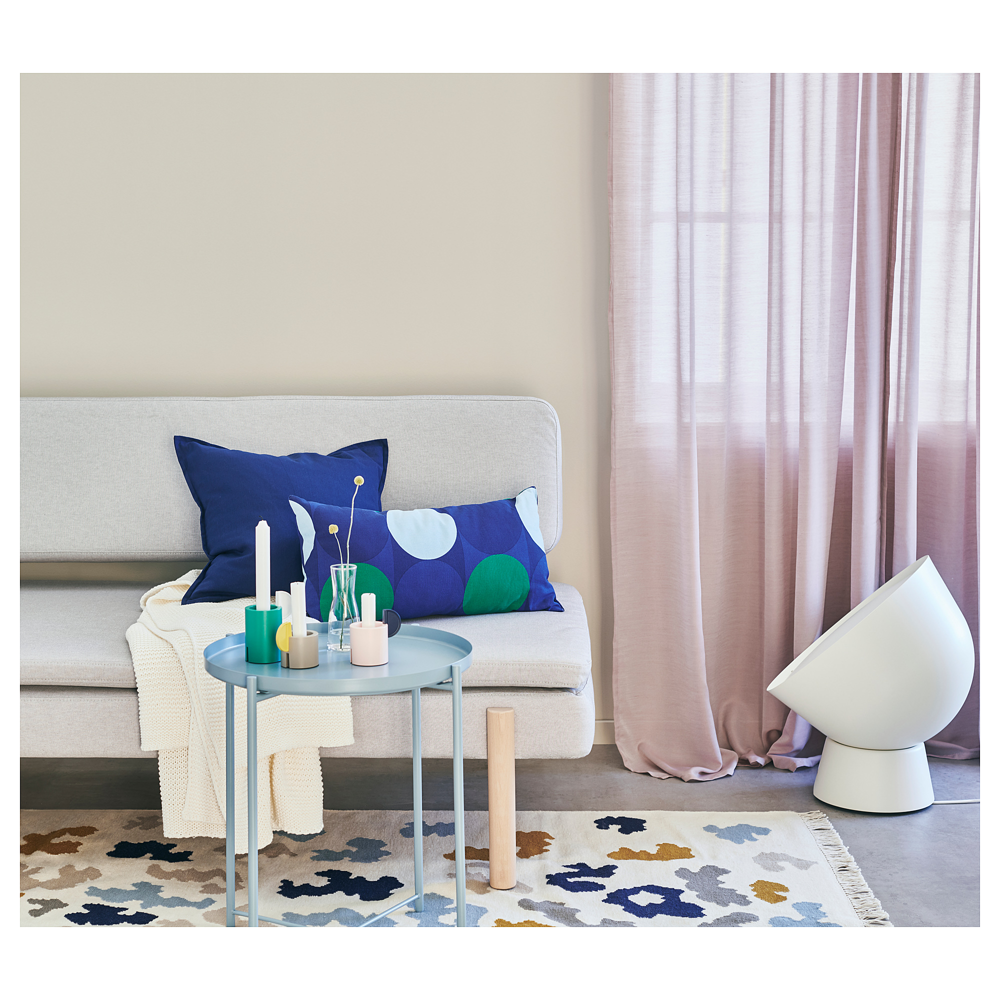 GURLI - cushion cover, dark blue | IKEA Hong Kong and Macau