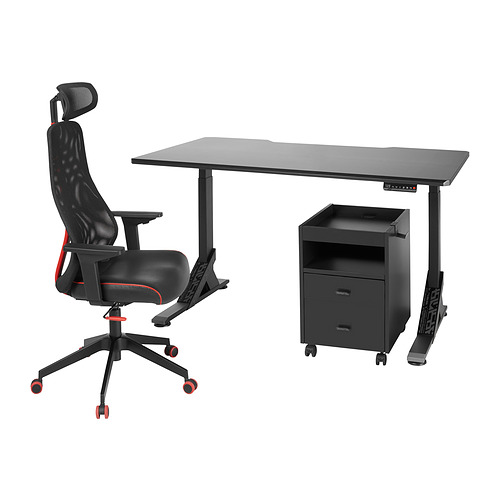 UPPSPEL/MATCHSPEL desk, chair and drawer unit