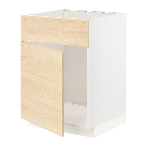 METOD base cabinet f sink w door/front