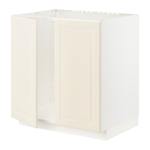 METOD base cabinet for sink + 2 doors