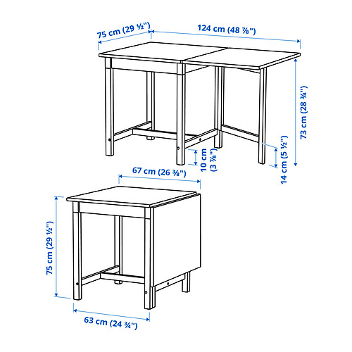 PINNTORP/PINNTORP table and 2 chairs