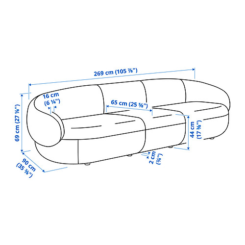 LILLESÄTER 四座位梳化
