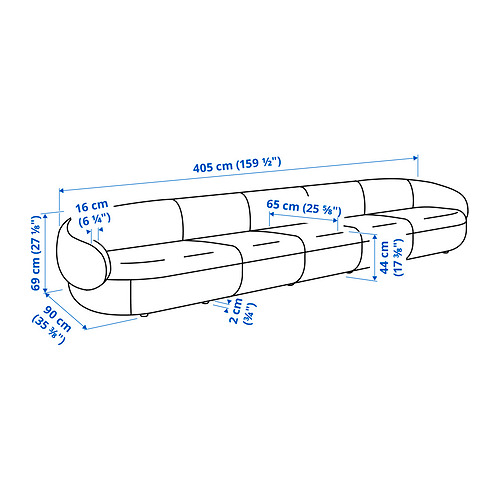 LILLESÄTER 6座位梳化