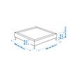 LYNGÖR slatted mattress base with legs