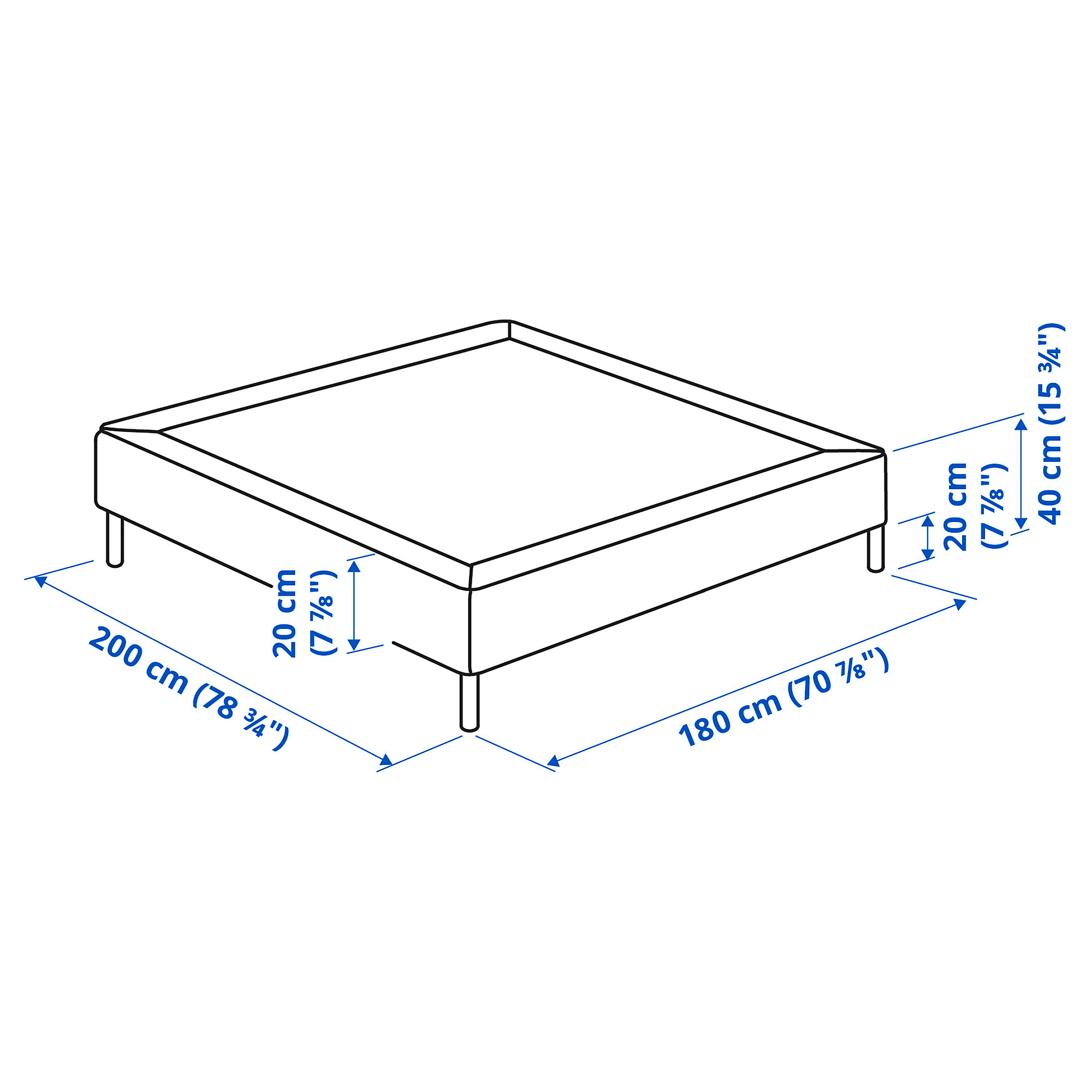 LYNGÖR slatted mattress base