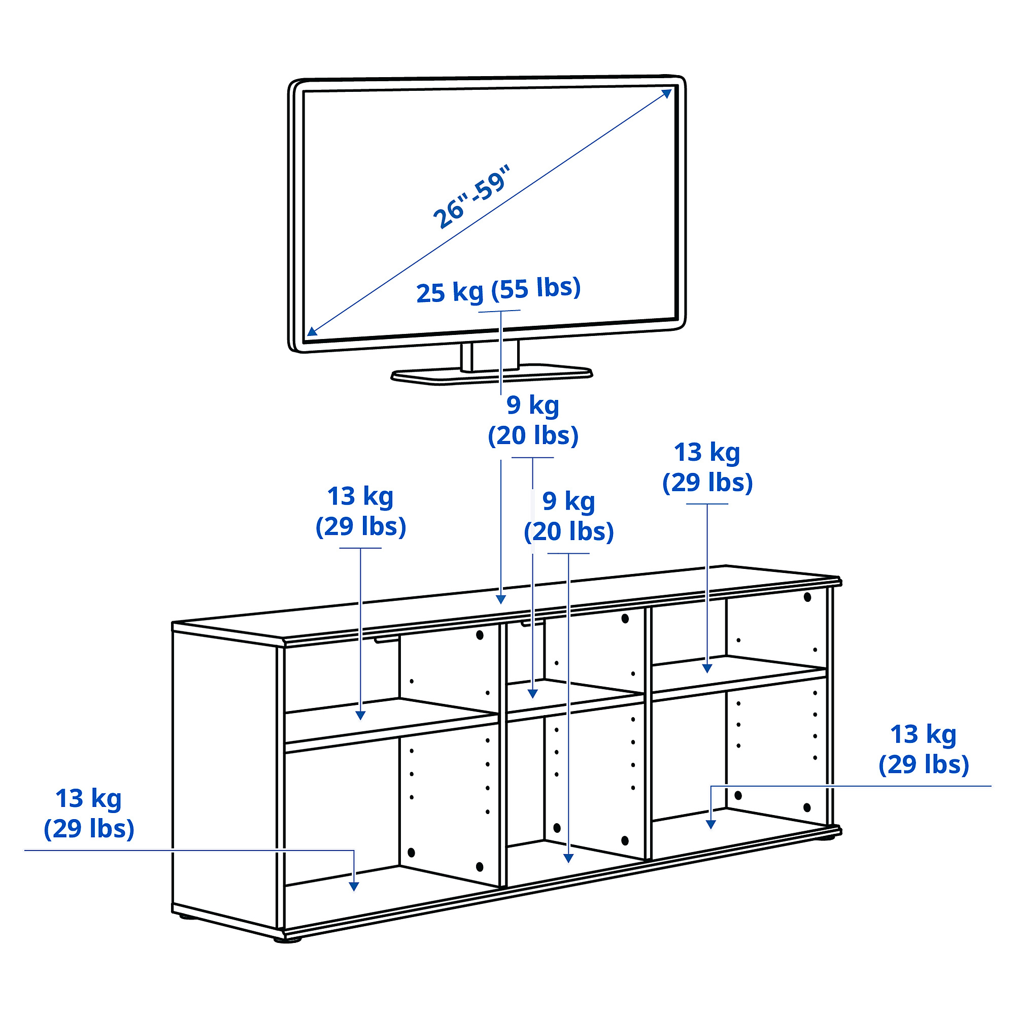 SKRUVBY TV bench