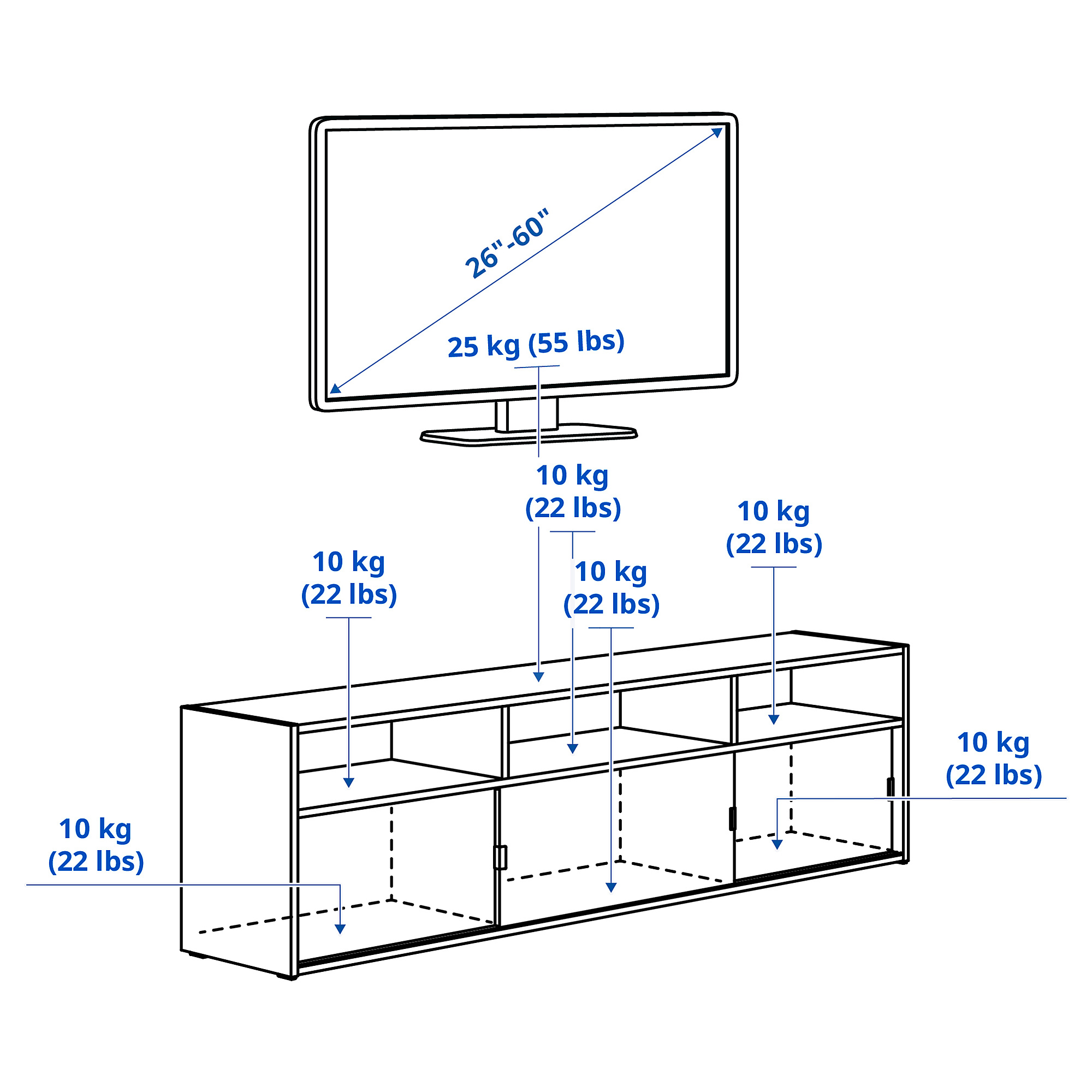 SPIKSMED TV bench