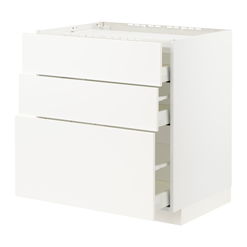 METOD/MAXIMERA base cab f hob/3 fronts/3 drawers