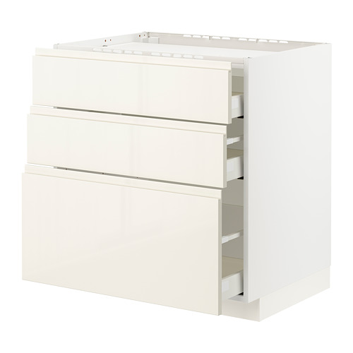 METOD/MAXIMERA base cab f hob/3 fronts/3 drawers