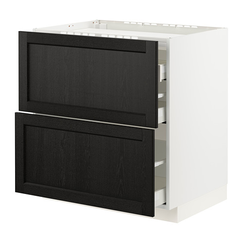 METOD/MAXIMERA base cab f hob/2 fronts/3 drawers