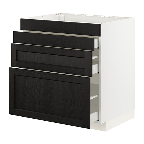 METOD/MAXIMERA base cab f hob/4 fronts/3 drawers