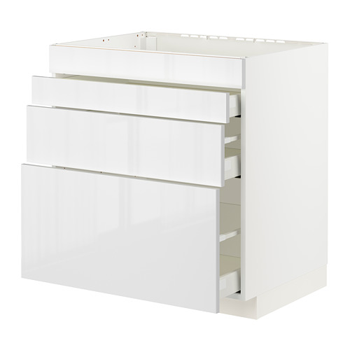 METOD/MAXIMERA base cab f hob/4 fronts/3 drawers