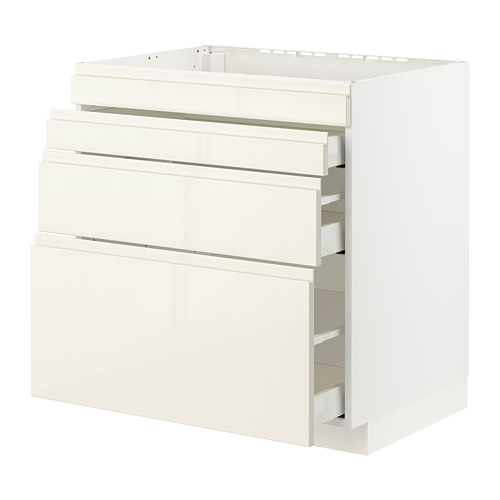 METOD/MAXIMERA base cab f hob/4 fronts/3 drawers