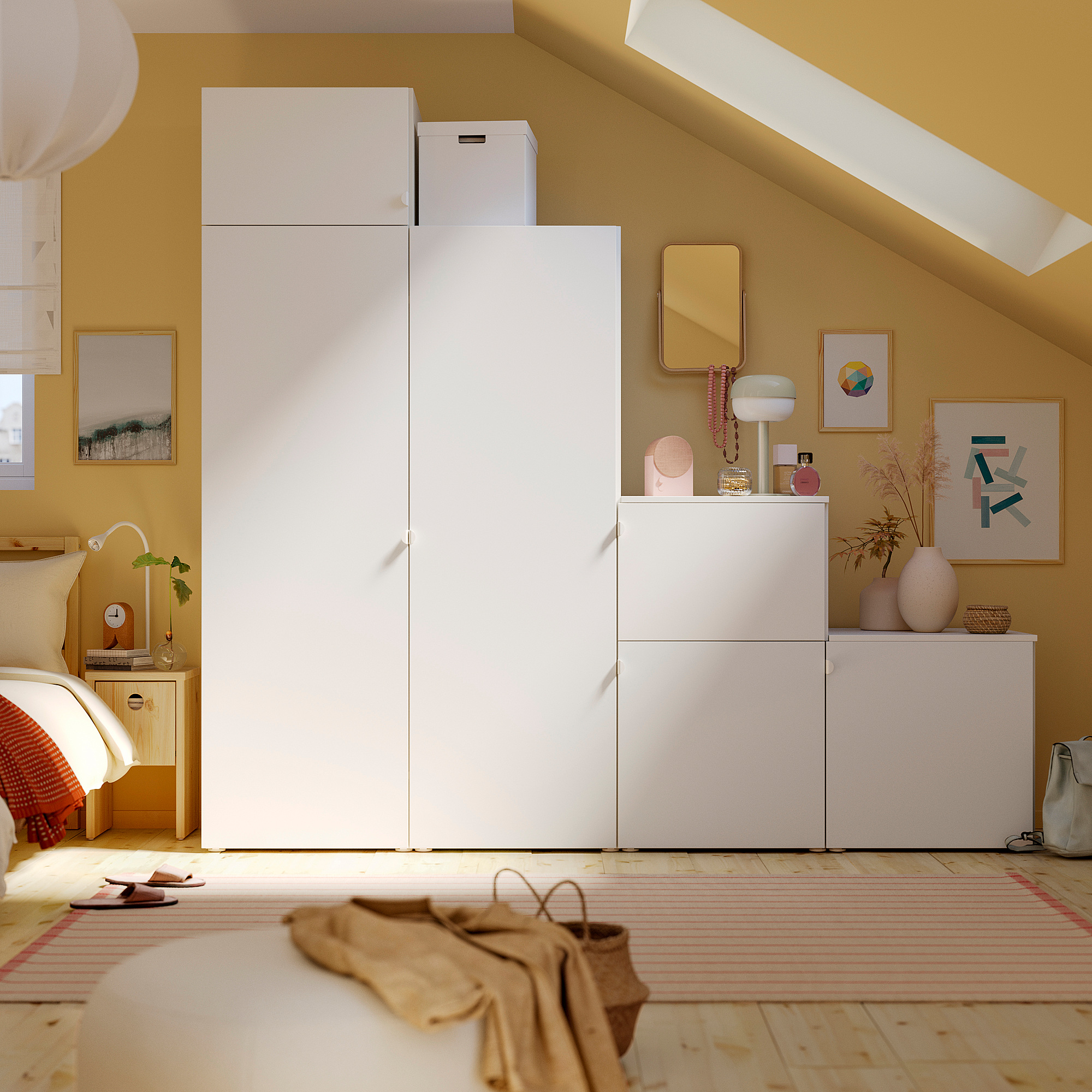 PLATSA wardrobe w 6 doors