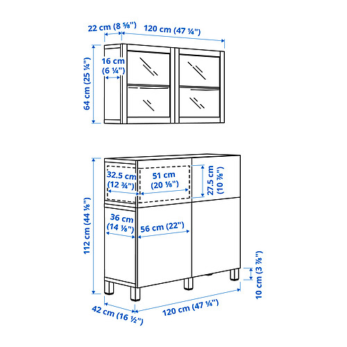 BESTÅ storage combination w doors/drawers