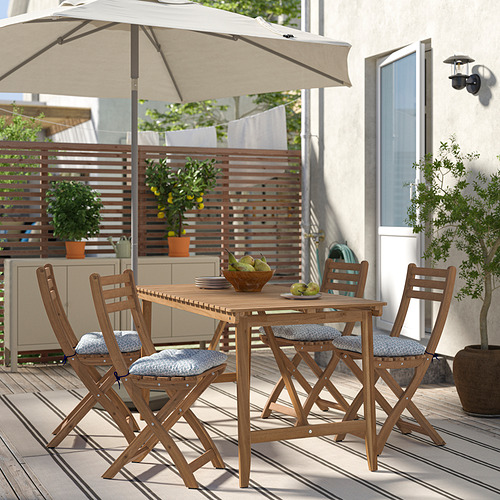ASKHOLMEN table+4 folding chairs, outdoor