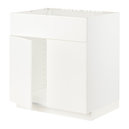 METOD base cabinet f sink w 2 doors/front