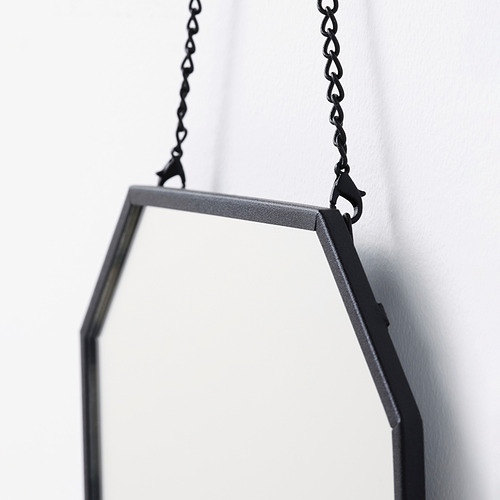 LASSBYN mirror, 20x25 cm, black