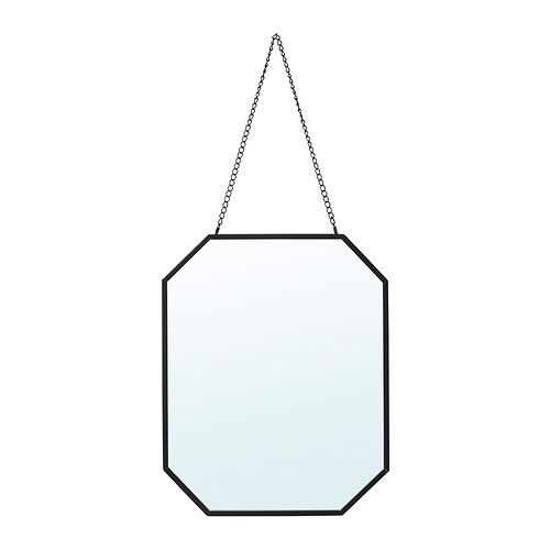 LASSBYN mirror, 20x25 cm, black