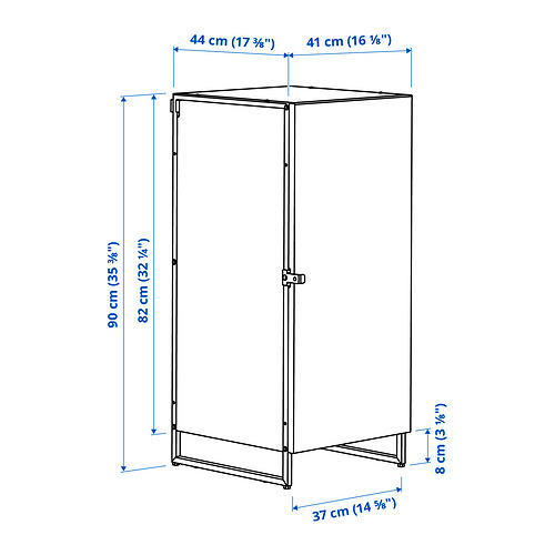 JOSTEIN shelving unit with door