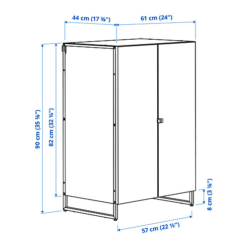 JOSTEIN shelving unit with doors