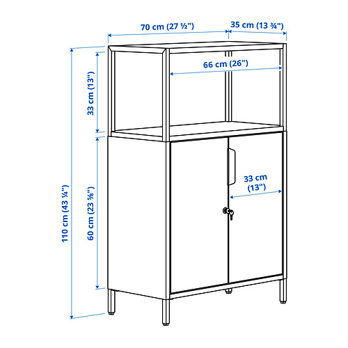 TROTTEN cabinet with doors