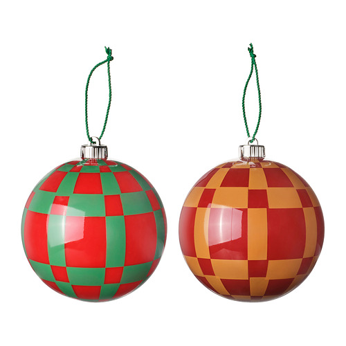 VINTERFINT - tree ornament, bauble red/green, 15 cm | IKEA Hong Kong and Macau - PE986912_S4
