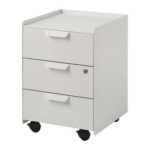 TROTTEN drawer unit w 3 drawers on castors