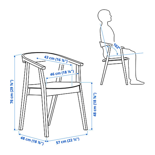 STOCKHOLM chair with armrests