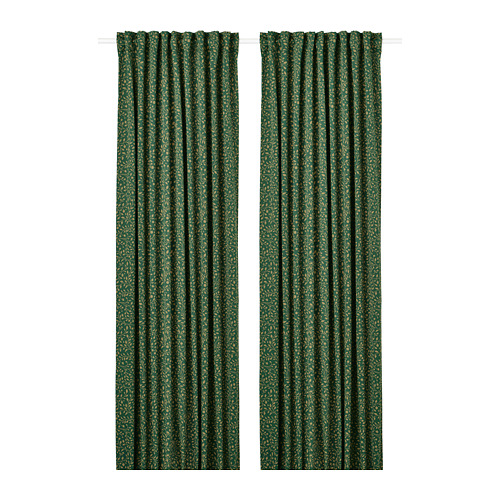 BLÅBÄRSMOTT block-out curtains, 1 pair