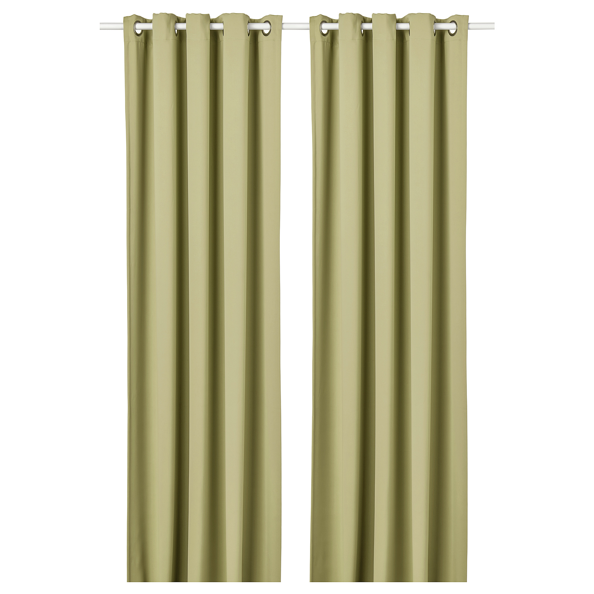 Hilleborg Room Darkening Curtains 1 Pair Light Olive Green