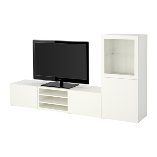 BESTÅ TV storage combination/glass doors