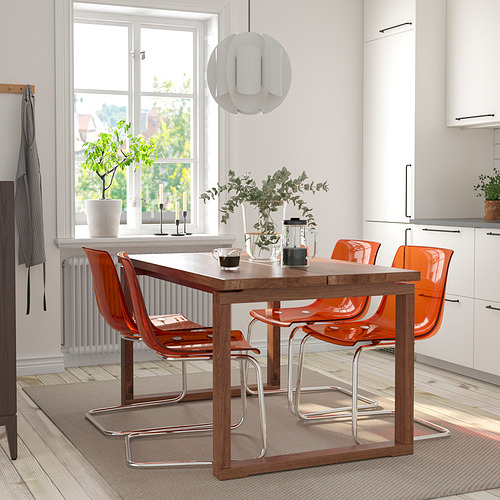 TOBIAS/MÖRBYLÅNGA table and 4 chairs