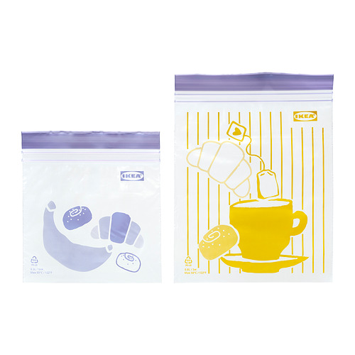 ISTAD - resealable bag, patterned lilac/yellow, 0.3/0.8 l | IKEA Hong Kong and Macau - E1018814_S4