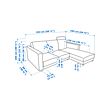 VIMLE 3-seat sofa with chaise longue