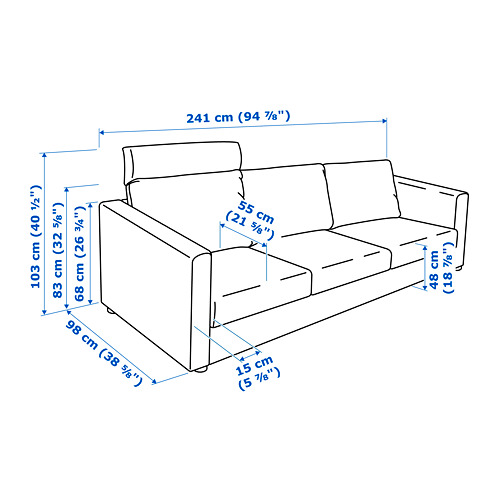 VIMLE 3-seat sofa