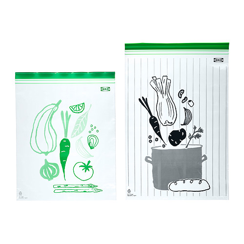 ISTAD - resealable bag, patterned black/green, 4.0/6.0 l | IKEA Hong Kong and Macau - E1018827_S4