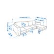 VIMLE 4-seat sofa with chaise longue