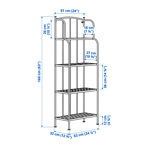 LÄCKÖ shelving unit, outdoor